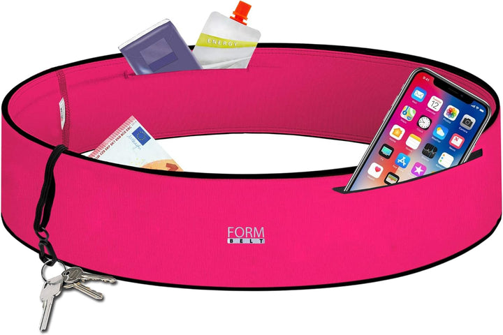 Formbelt® Plus Sport-Bauchtasche mit Reissverschluss, Laufgürtel für Handy Smartphone, elastische La