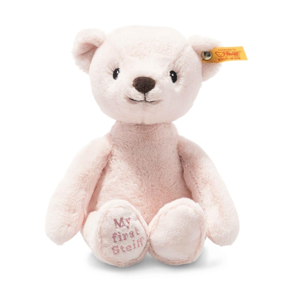 Steiff 242137 Soft Cuddly Friends My First Teddybär- 26 cm - Kuscheltier für Babys - rosa (242137),