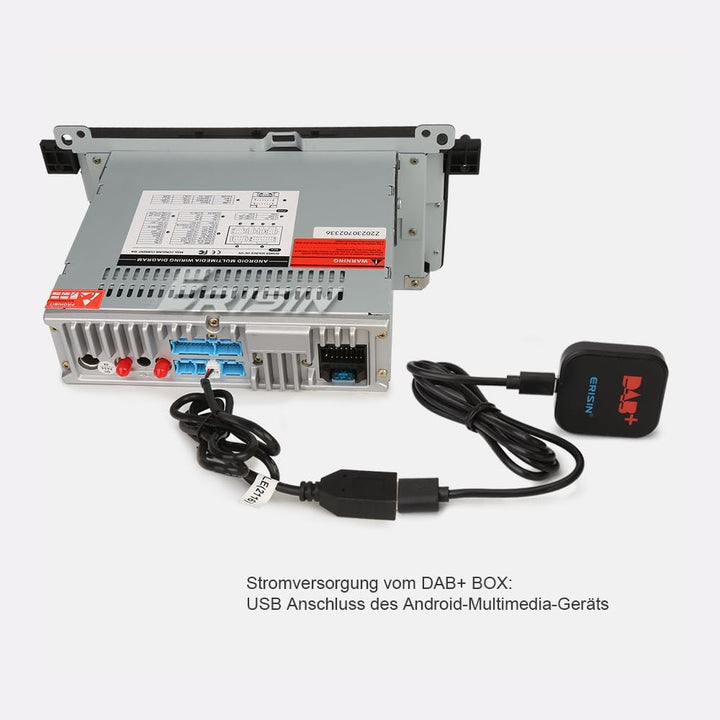 Erisin DAB Plus Radio Adapter Digital Radio Tuner Box mit MCX Antenne Verstärker DAB Antenne für And