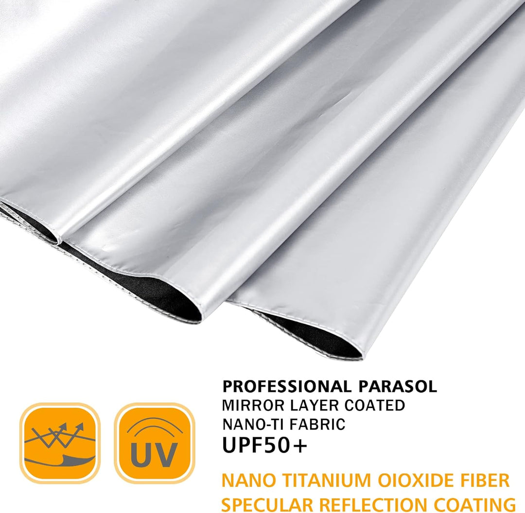 G4Free 54 Zoll Regenschirm Sturmfest Klein mit UPF 50+ UV-Schutz & Auf-Zu-Automatik & Sturmfest & Ko