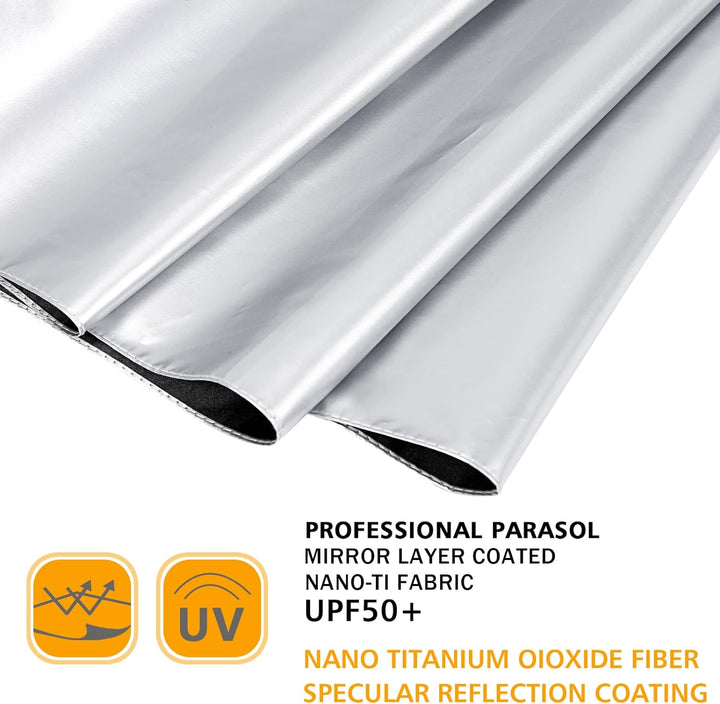 G4Free 54 Zoll Regenschirm Sturmfest Klein mit UPF 50+ UV-Schutz & Auf-Zu-Automatik & Sturmfest & Ko