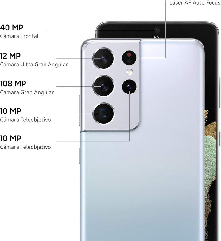 Samsung GALAXY S21 Ultra 5G Smartphone 512GB phantom silver Android 11.0 G998B 512GB Silver, 512GB S