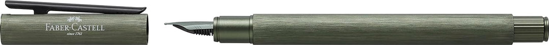 Faber-Castell 146150 - Füller Neo Slim Aluminium, Federbreite M, olivgrün Federbreite M olivgrün, Fe