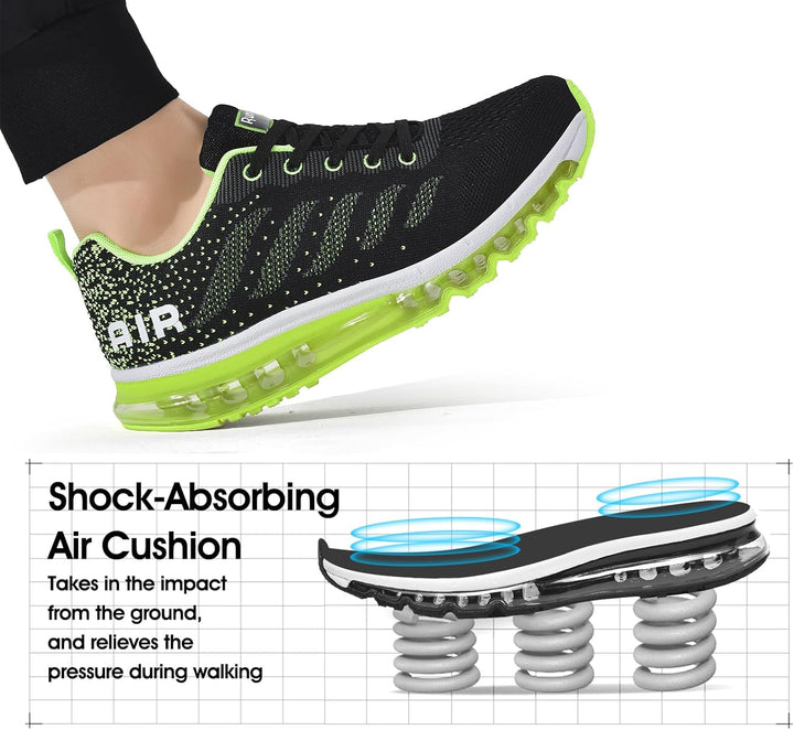 frysen Herren Damen Sportschuhe Laufschuhe mit Luftpolster Turnschuhe Profilsohle Sneakers Leichte S