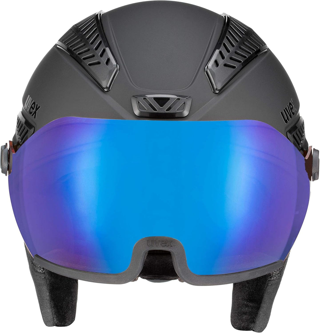 uvex hlmt 600 vario - Skihelm für Damen und Herren - mit Visier - individuelle Grössenanpassung 57-5