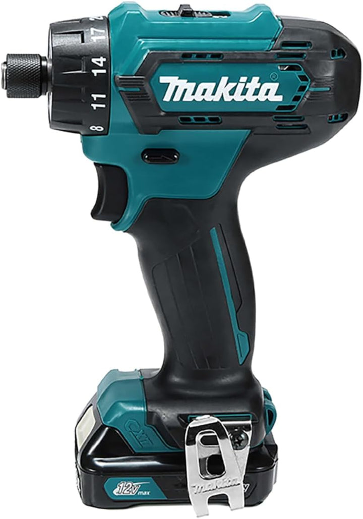 Makita Akku-Bohrschrauber Acum Li-Ion 10.8V CXT 4.0Ah/ ohne Batterie/ DF033DZ, Blau