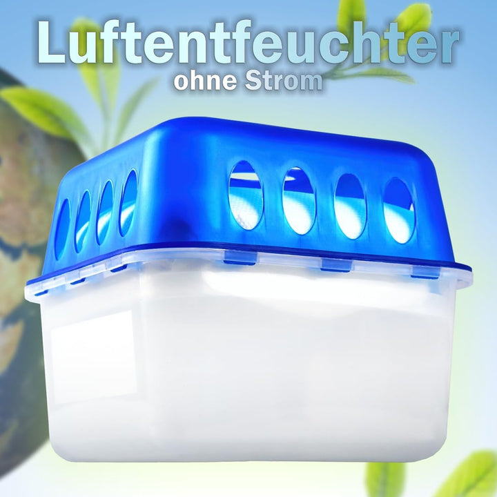 Stimo 4x Luftentfeuchter Box mit 8 Nachfüllpacks Raumentfeuchter Feuchtigkeits-Stopper mit Granulat