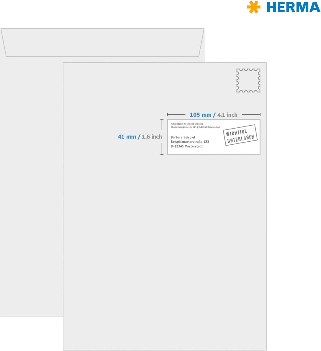 HERMA 4475 Universal Etiketten, 100 Blatt, 105 x 41 mm, 14 Stück pro A4 Bogen, 1400 Aufkleber, selbs