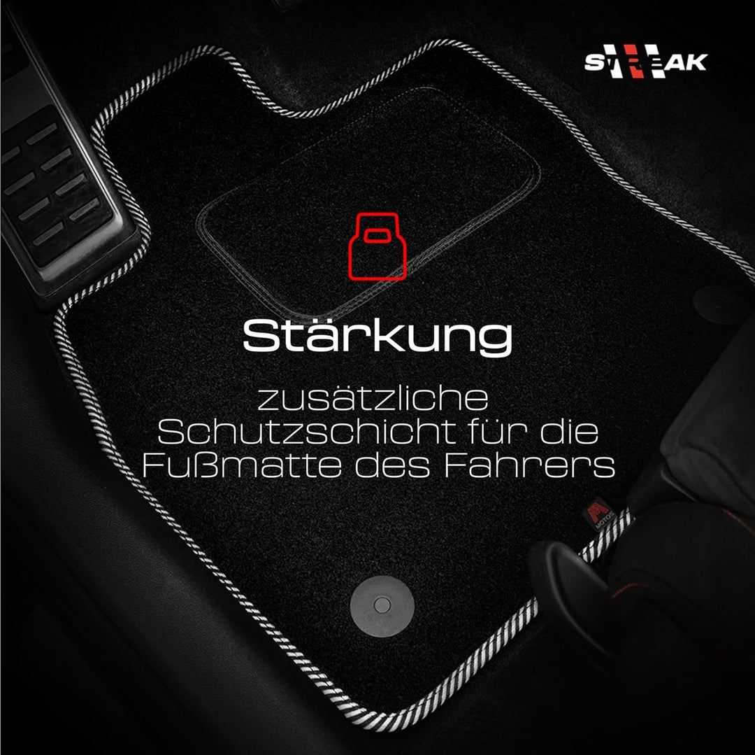 Velours Standard fussmatten Auto kompatibel mit Audi A3 8L 1996-2003 - Standard, Gewebt, Blau fussma