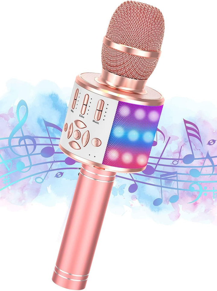 Ankuka Karaoke Mikrofon, Drahtlose Bluetooth Mikrophone Tragbares mit Lautsprecher, für Erwachsene u