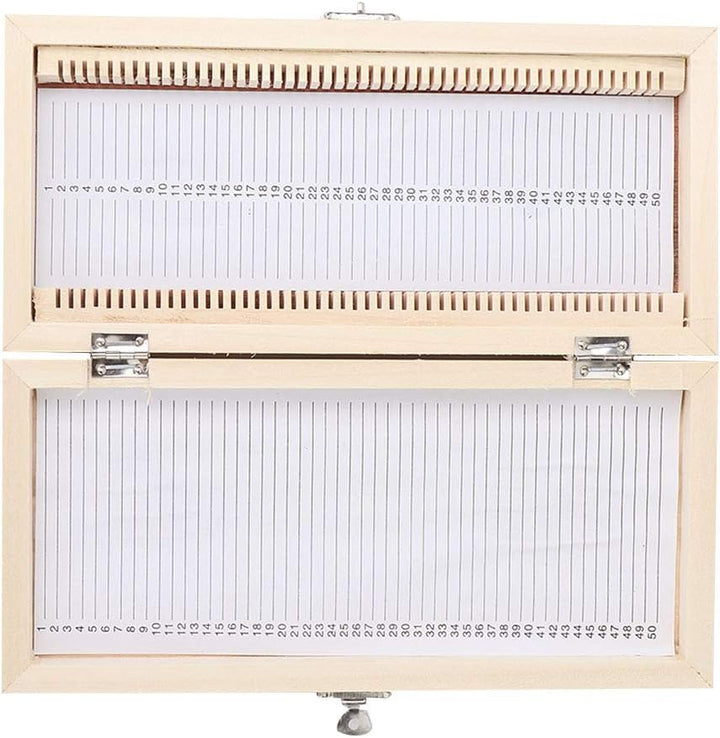Aufbewahrungsbox für Holzdias zum Platzieren vorbereiteter Objektträger, Metallschnalle Pure Solid W
