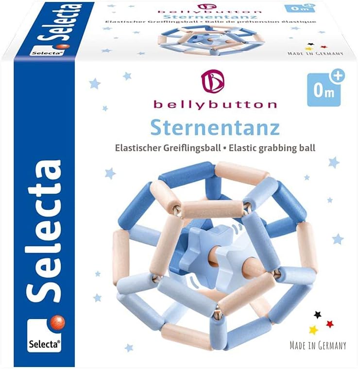 Selecta 64022 Sternentanz blau, bellybutton, Greiflingsball, 11,5 cm