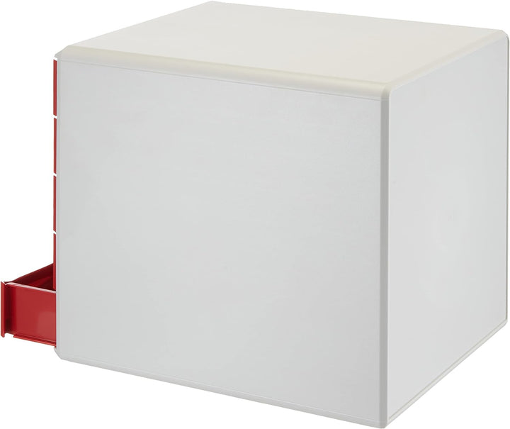 Leitz Post-Set mit 5 Schubladen, Schubladenset zur Aufbewahrung von Dokumenten und Büromaterialien,