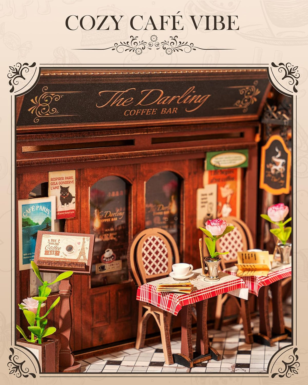 Rolife Book Nook Kit für Erwachsene DIY Miniature House mit Licht für Buchstütze Bibliothek Bücherre