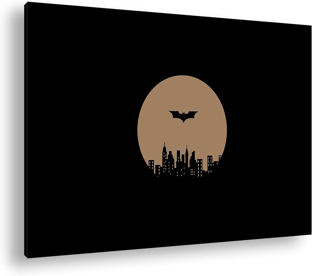 deyoli Superheld in düsterer Stadt Format: 80x60 Effekt: Sepia als Leinwandbild, Motiv fertig gerahm