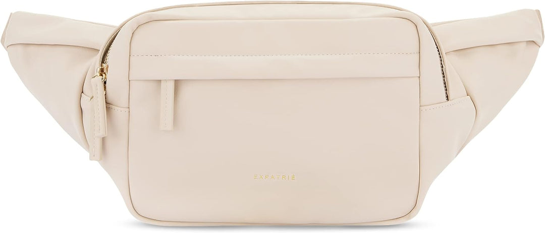Expatrié Bauchtasche Damen Beige - Justine - Brusttasche für Reise, Festival & Sport - Stylische Bum