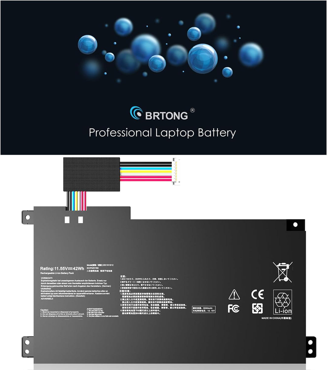 C31N1912 B31N1912 Laptop Akku kompatibel mit VivoBook 14 E410MA E410M E410MA-EK007TS E410MA-EK026TS