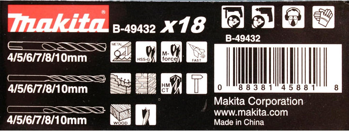 Makita Bohrer-Set 18tlg