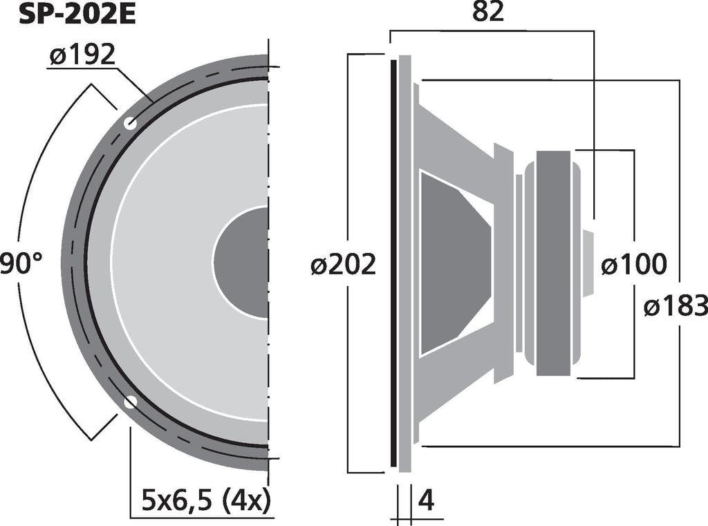 MONACOR SP-202E Hi-Fi Tiefmitteltöner, kompaktes Bass-Chassis in voller Zweiwege-Tauglichkeit bietet