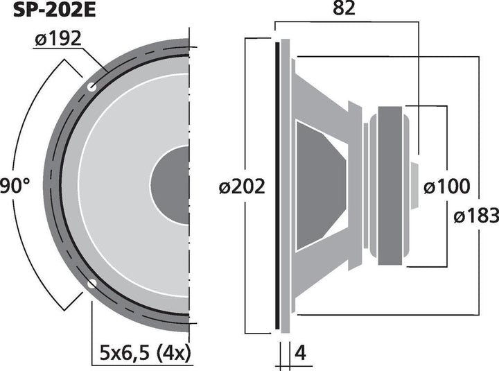 MONACOR SP-202E Hi-Fi Tiefmitteltöner, kompaktes Bass-Chassis in voller Zweiwege-Tauglichkeit bietet