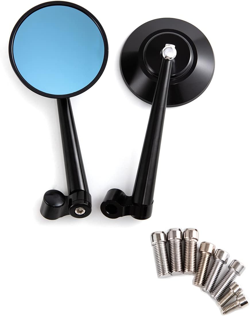 3,14 '' Runder Motorrad spiegel passend für 10 mm 8mm Schraube Motorradlenker Seitenrückspiegel