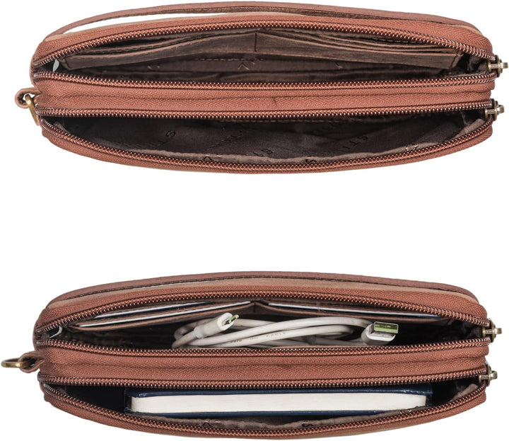 STILORD 'Richie' Handgelenktasche Leder Männer Kleine Herrenhandtasche mit Abnehmbarer Schlaufe Mode