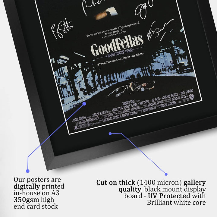 HWC Trading Goodfellas A3 Gerahmte Signiert Gedruckt Autogramme Bild Druck-Fotoanzeige Geschenk Für