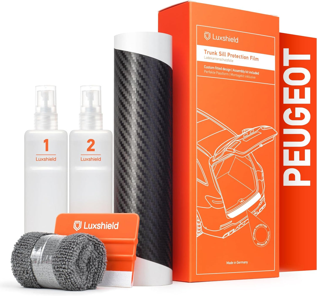 Luxshield Ladekantenschutz Folie für Peugeot 508 SW I 8E Facelift I 2014-2018 - Stossstangenschutz,