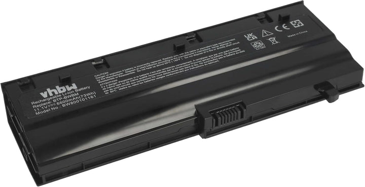vhbw Akku kompatibel mit Medion Akoya MD96582, MD96640, MD96663 Notebook (6600mAh, 11,1V, Li-Ion)