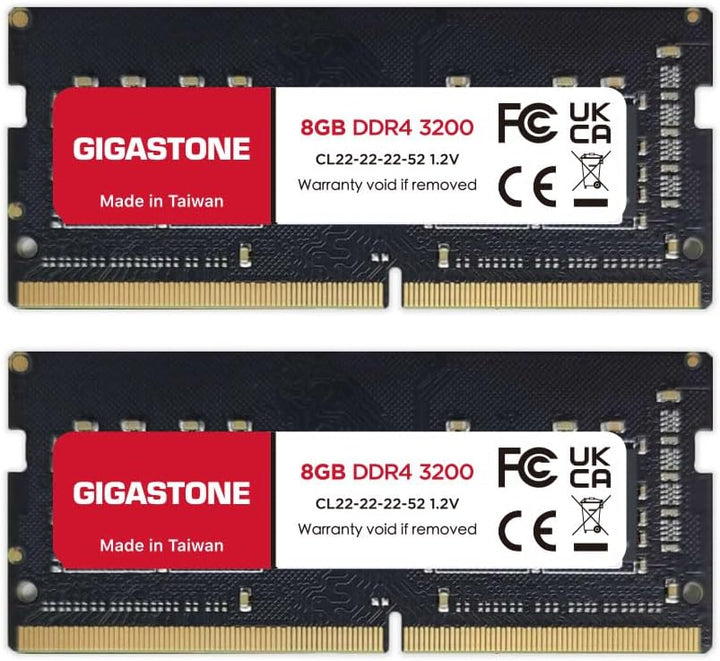 【DDR4 RAM】 GIGASTONE 16GB Kit (2x8GB) DDR4 3200MHz (2933MHz or 2666MHz) PC4-25600(PC4-23400/21300) C