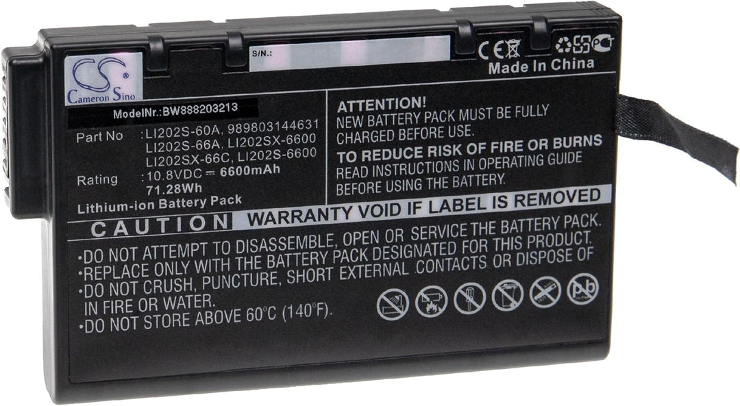 vhbw Akku Ersatz für AeroTrak 700028, Li202SX, Li202SX-6600, Li202SX-66C, Li202SX-7200 für Messgerät