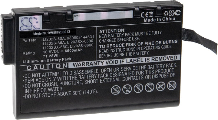 vhbw Akku Ersatz für AeroTrak 700028, Li202SX, Li202SX-6600, Li202SX-66C, Li202SX-7200 für Messgerät