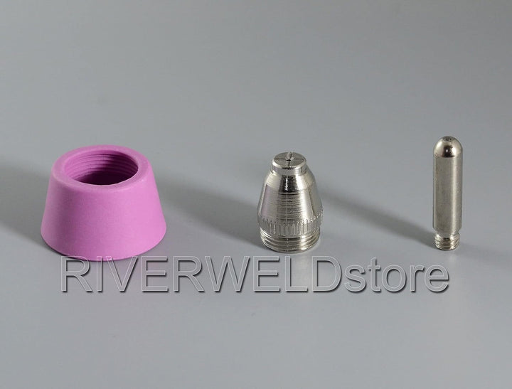 RIVERWELD 80 Stück Plasmaschneider Schneiddüse Ø0,9mm 40Amp Elektrode Keramikdüse AG60 SG55 Plasma-S
