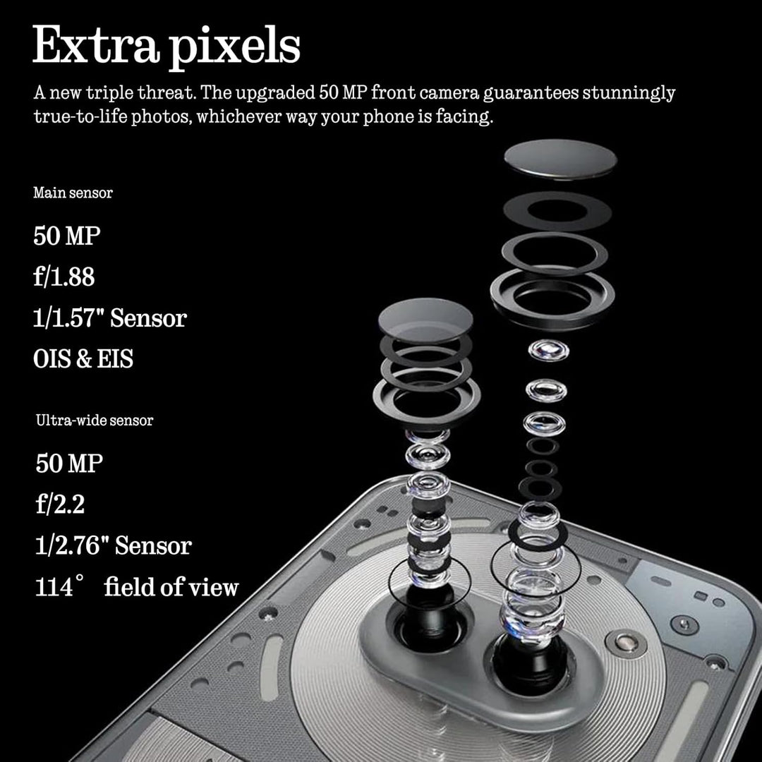 Nothing Phone (2a) Plus 12+256GB - Handy ohne vertrag mit 50-MP-Frontkamera, 50-W-Schnellladefunktio