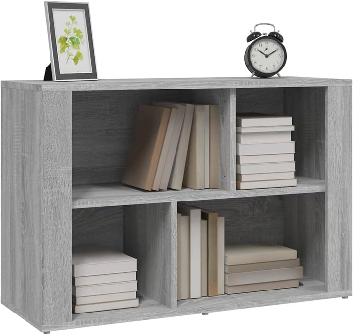 FIRBNUS Bücherschranks 80x30x54 cm mit 3 Fächern Beistellschrank Schubladenschrank Lowboard Lagersch