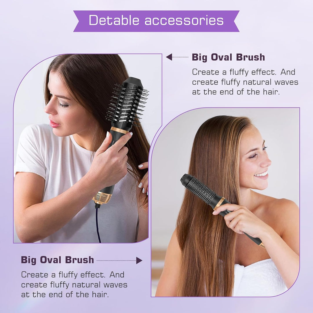 Air styler 6 in 1 Haarstyler, 1000W Warmluftbürste Set mit Hairstyler 200 Millions lonen Föhnbürste