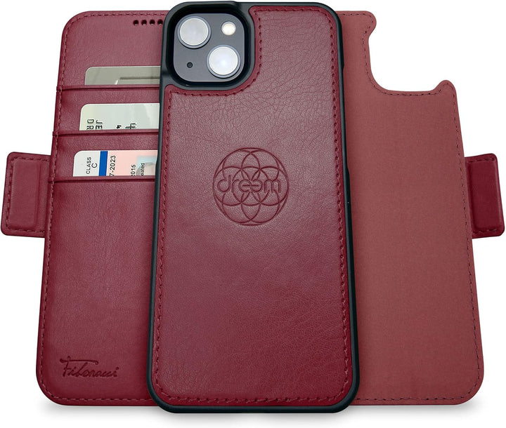 Dreem Fibonacci iPhone 14 Plus Brieftaschen-Etui / 2-in-1 stossfestes Etui und abnehmbares Folio aus