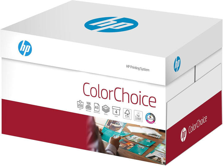 HP Farblaserpapier, Druckerpapier Colorchoice CHP 764 - 200 g, DIN-A3, 1000 Blatt (4x250), extraglat