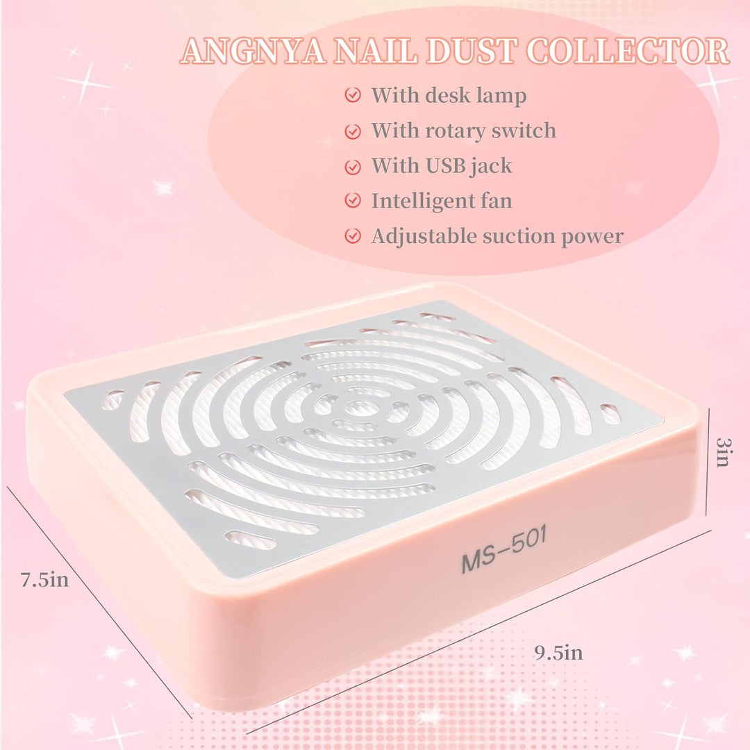 Staubabsaugung für Nägel mit Filter & Lampe,Professionelle nagelstaubsauger Nagel Staubabsaugung Sta