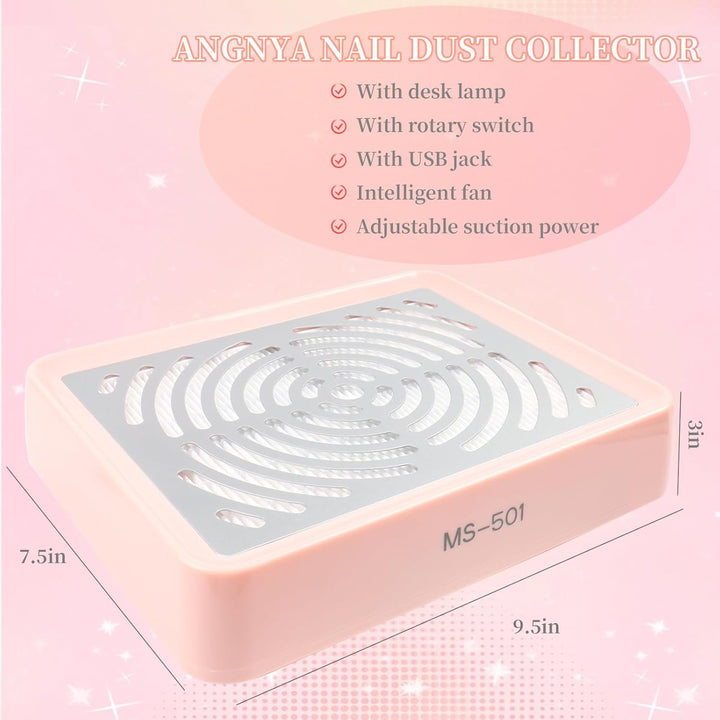 Staubabsaugung für Nägel mit Filter & Lampe,Professionelle nagelstaubsauger Nagel Staubabsaugung Sta