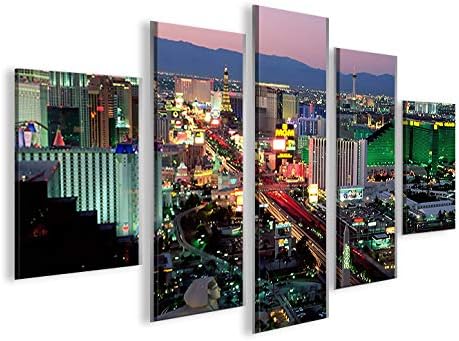 islandburner Bild Bilder auf Leinwand Las Vegas MF XXL Poster Leinwandbild Wandbild Dekoartikel Wohn