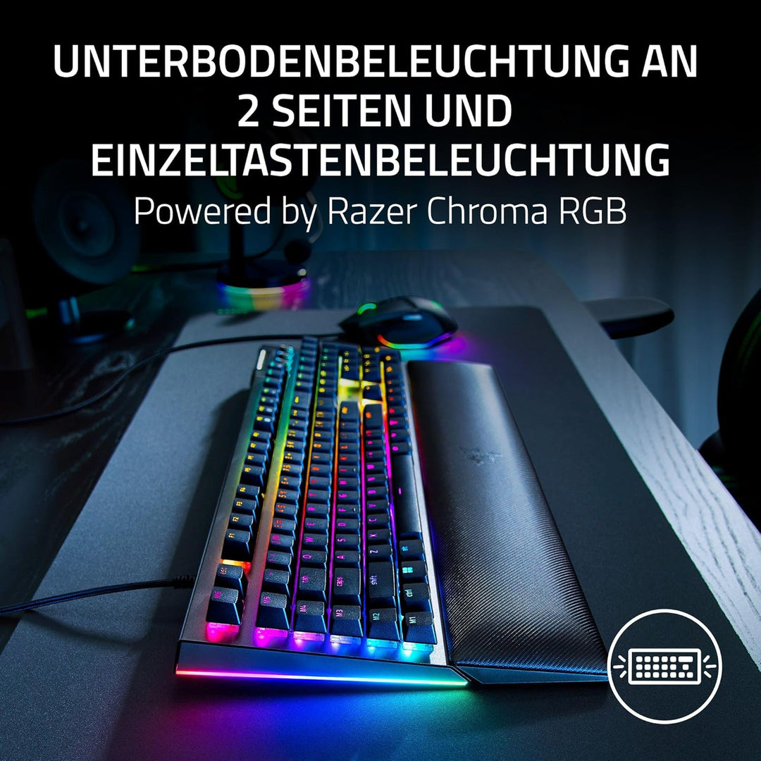 Razer BlackWidow V4 (Yellow Switch) - Mechanische Gaming-Tastatur mit Razer Chroma RGB (Mechanische