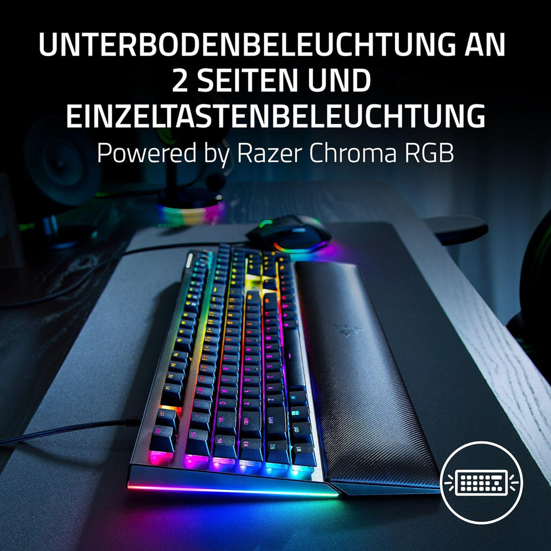 Razer BlackWidow V4 (Green Switch) - Mechanische Gaming-Tastatur mit Razer Chroma RGB (Mechanische R