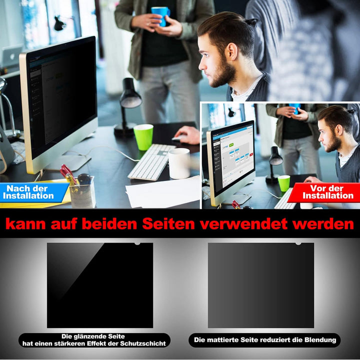 ngningo Computer Blickschutzfolie 24 Zoll für 16:9 Seitenverhältnis Monitor, Sichtschutzfolie Privat