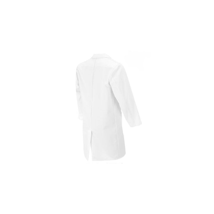 BP 1656-130-21-2XLn Unisex-Mantel, Langarm, Kragen mit Aufschlag, 205,00 g/m² Reine Baumwolle, weiss