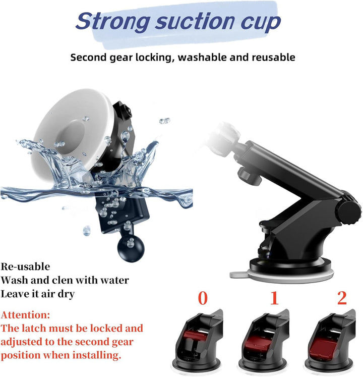 Epronic Flexibel Saugnapf Halterung für Carplay Tragbares Autoradio, Halterung Kompatibel mit Wirele
