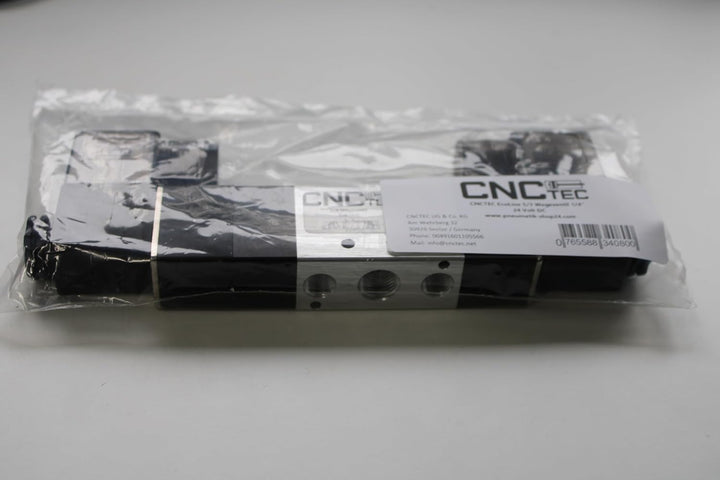 5/3 Wege Pneumatikventil 1/4" 24 Volt DC CNCTEC EcoLine 5/2 Wegeventil (5/3 Wege - 1/4" - 24 Volt DC