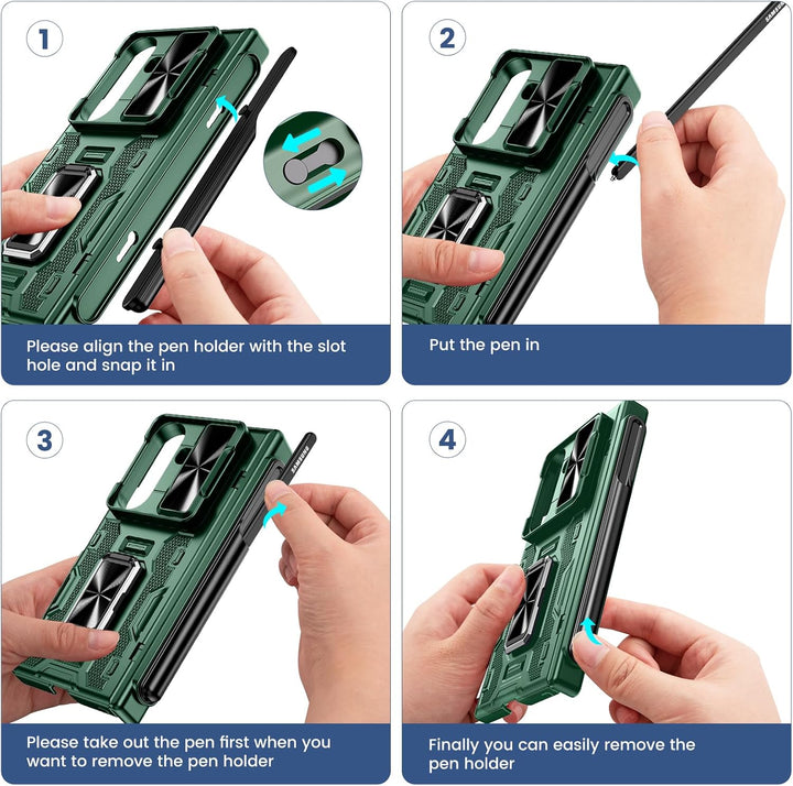 Doeshine für Samsung Galaxy Z Fold 7 Hülle mit Displayschutzfolie & Kameraschutz, Ganzkörper Robuste