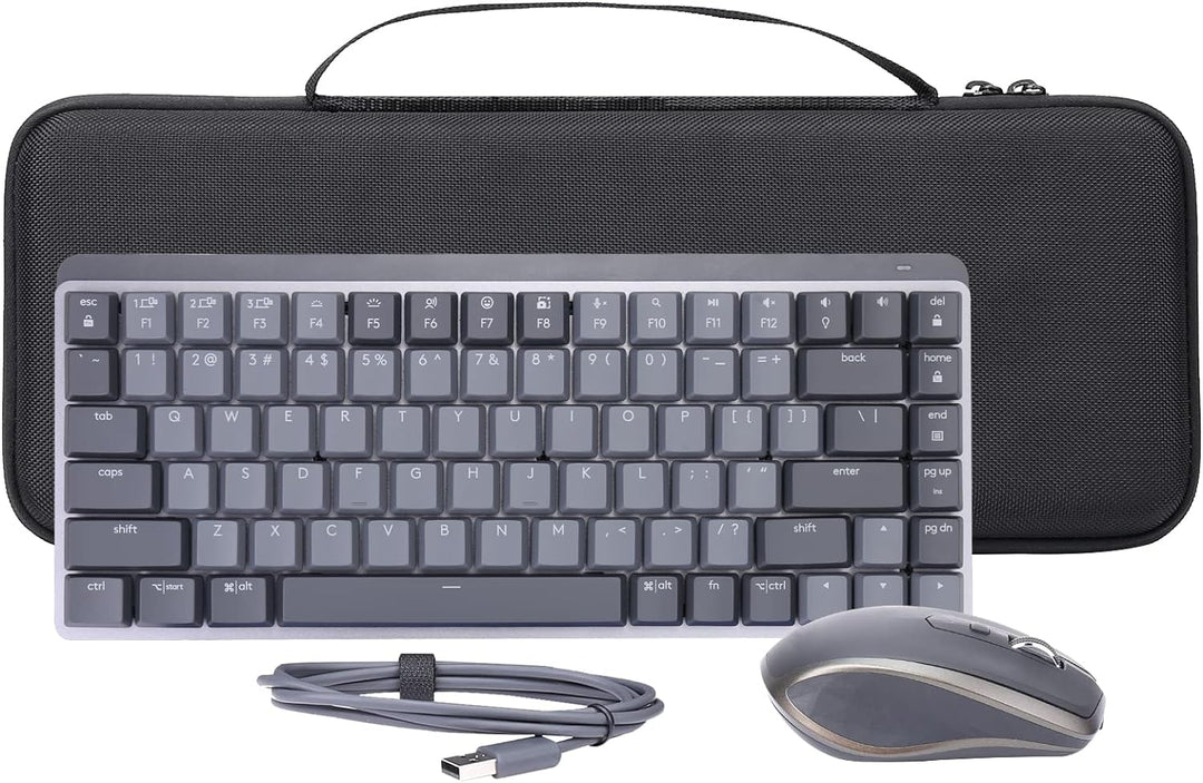 co2CREA Hart Schutz Hülle Etui Tasche für Logitech MX Mechanical Mini Kabellose Tastatur und Anywher