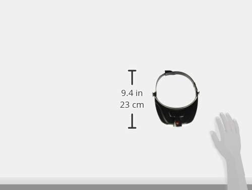 Carson MagniVisor Deluxe Komfort Kopflupe mit abnehmbarer LED Lampe und Wechsellinsen (CP-60) MagniV